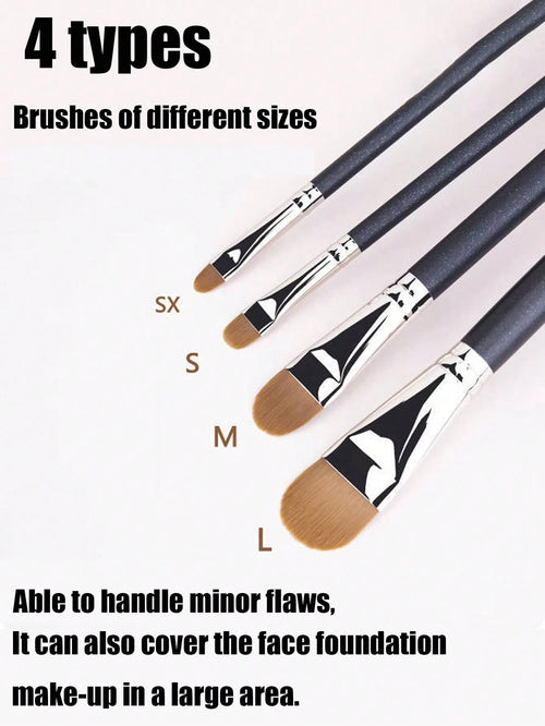 5/4/1pc Concealer Brush Set, Includes Small Flat Concealer Brush, Gel Eyeliner Brush, Detail Concealer Brush, Makeup Tools, Foundation Brush, Concealer Brush, Blush Brush, Contour Brush, Blush Brush