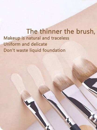 5/4/1pc Concealer Brush Set, Includes Small Flat Concealer Brush, Gel Eyeliner Brush, Detail Concealer Brush, Makeup Tools, Foundation Brush, Concealer Brush, Blush Brush, Contour Brush, Blush Brush