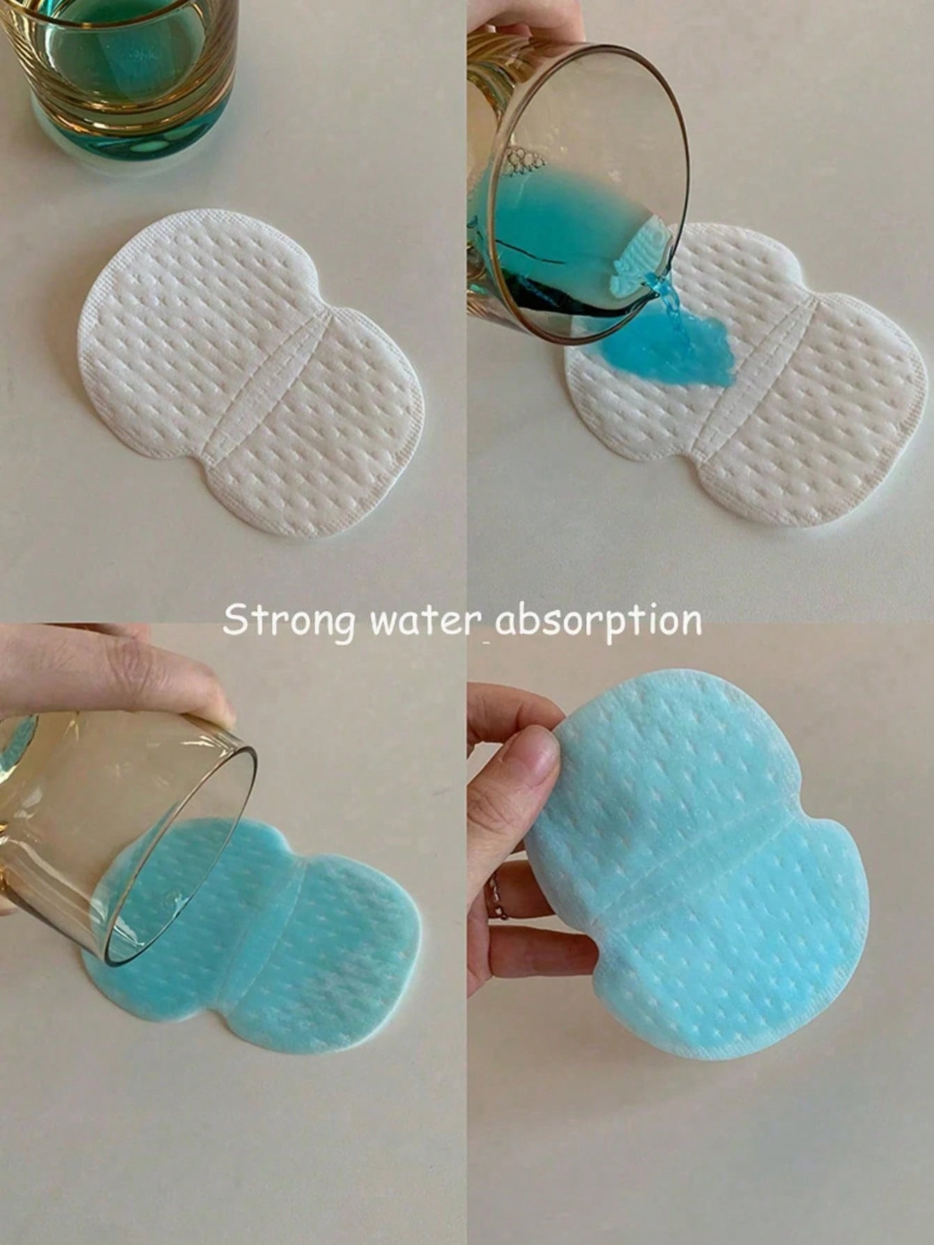 50/80pcs/Set Disposable Non-Woven Fabric Invisible Pad Anti-Sweat Patch, Minimalist White Underarm Anti-Sweat Patch,For Long-Lasting And Effective Sweat Prevention, Invisible Sweat Absorption, Under T