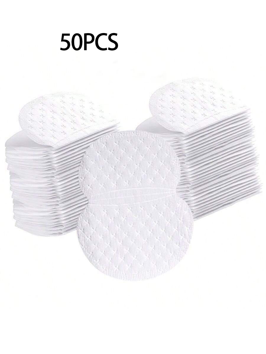 50/80pcs/Set Disposable Non-Woven Fabric Invisible Pad Anti-Sweat Patch, Minimalist White Underarm Anti-Sweat Patch,For Long-Lasting And Effective Sweat Prevention, Invisible Sweat Absorption, Under T