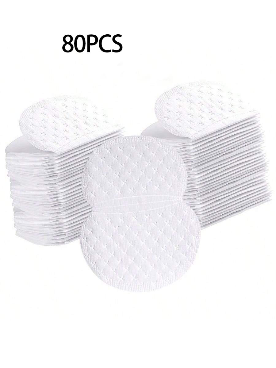 50/80pcs/Set Disposable Non-Woven Fabric Invisible Pad Anti-Sweat Patch, Minimalist White Underarm Anti-Sweat Patch,For Long-Lasting And Effective Sweat Prevention, Invisible Sweat Absorption, Under T