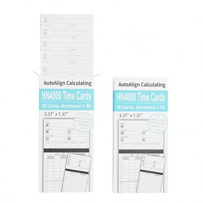 50 Time Cards For UPunch HN4000, HN2000, HN2500, HN4500