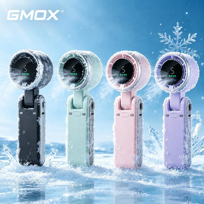 50000RPM Speed Portable Handheld Fan, Foldable Powerful Winds Fans, 10000mAh Battery, USB Rechargeable Personal Fan With 5 Speed, Digital Display Women Men Travel Camping Outdoor