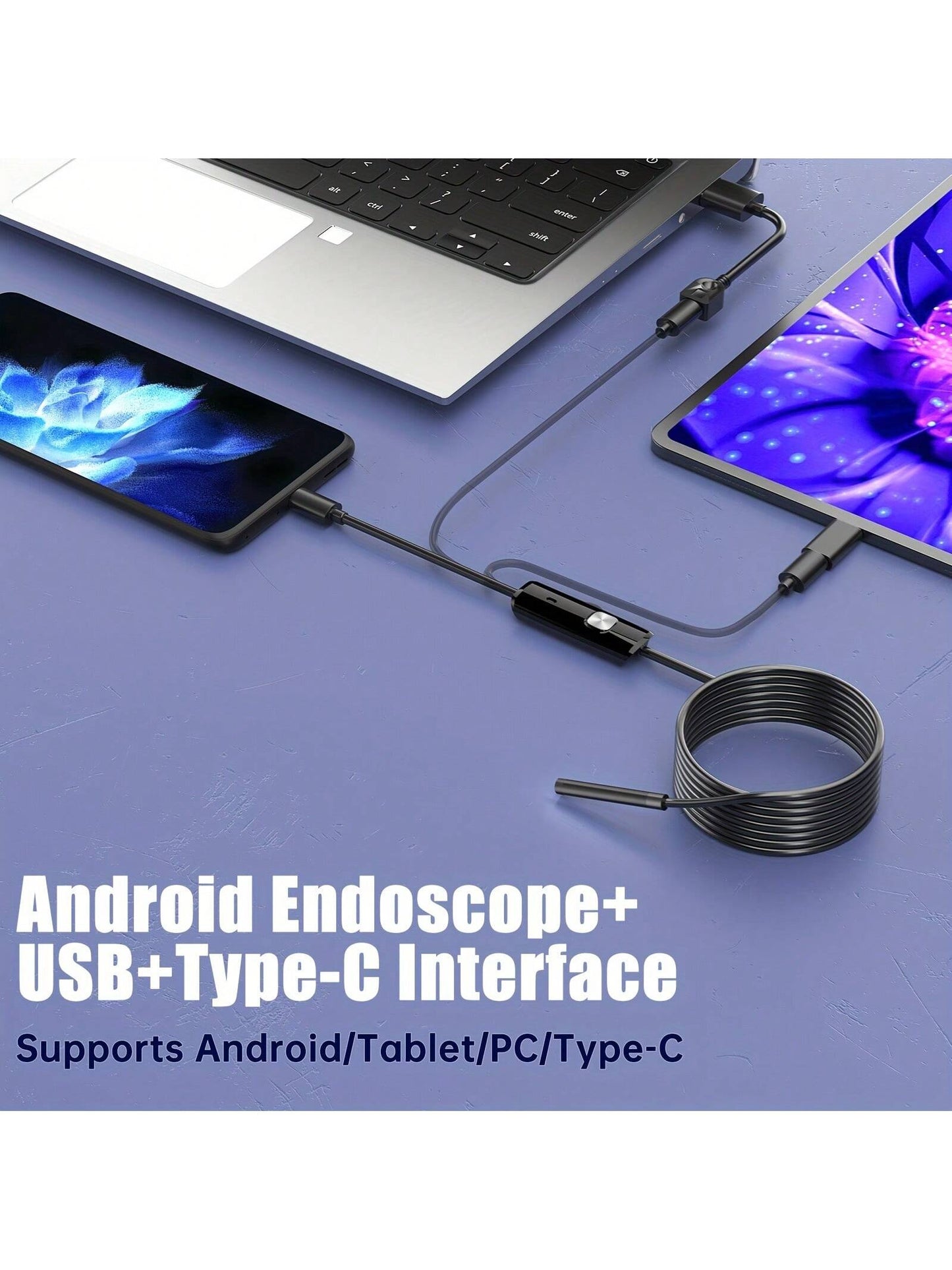 5mm/0.196in Mini Camera Industrial Cameras Endoscope 480P, Android Mobile Phone Camera, Pipeline Detection, Industrial, Automotive Repair, Carbon Deposition, Visual Repair, Air Conditioning Probe