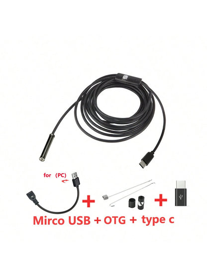 5mm/0.196in Mini Camera Industrial Cameras Endoscope 480P, Android Mobile Phone Camera, Pipeline Detection, Industrial, Automotive Repair, Carbon Deposition, Visual Repair, Air Conditioning Probe