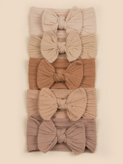 5pcs Baby Bow Decor Hair Band Love Valentine