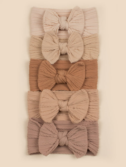 5pcs Baby Bow Decor Hair Band Love Valentine
