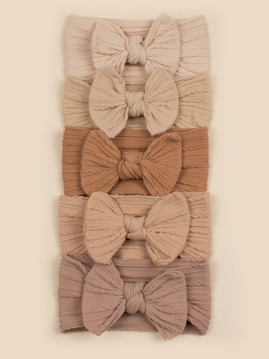 5pcs Baby Bow Decor Hair Band Love Valentine