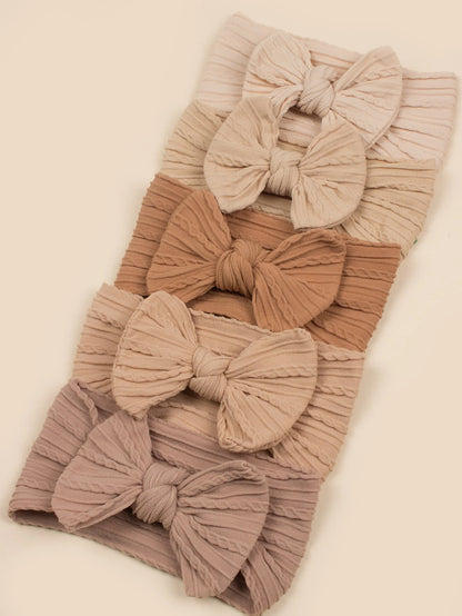 5pcs Baby Bow Decor Hair Band Love Valentine