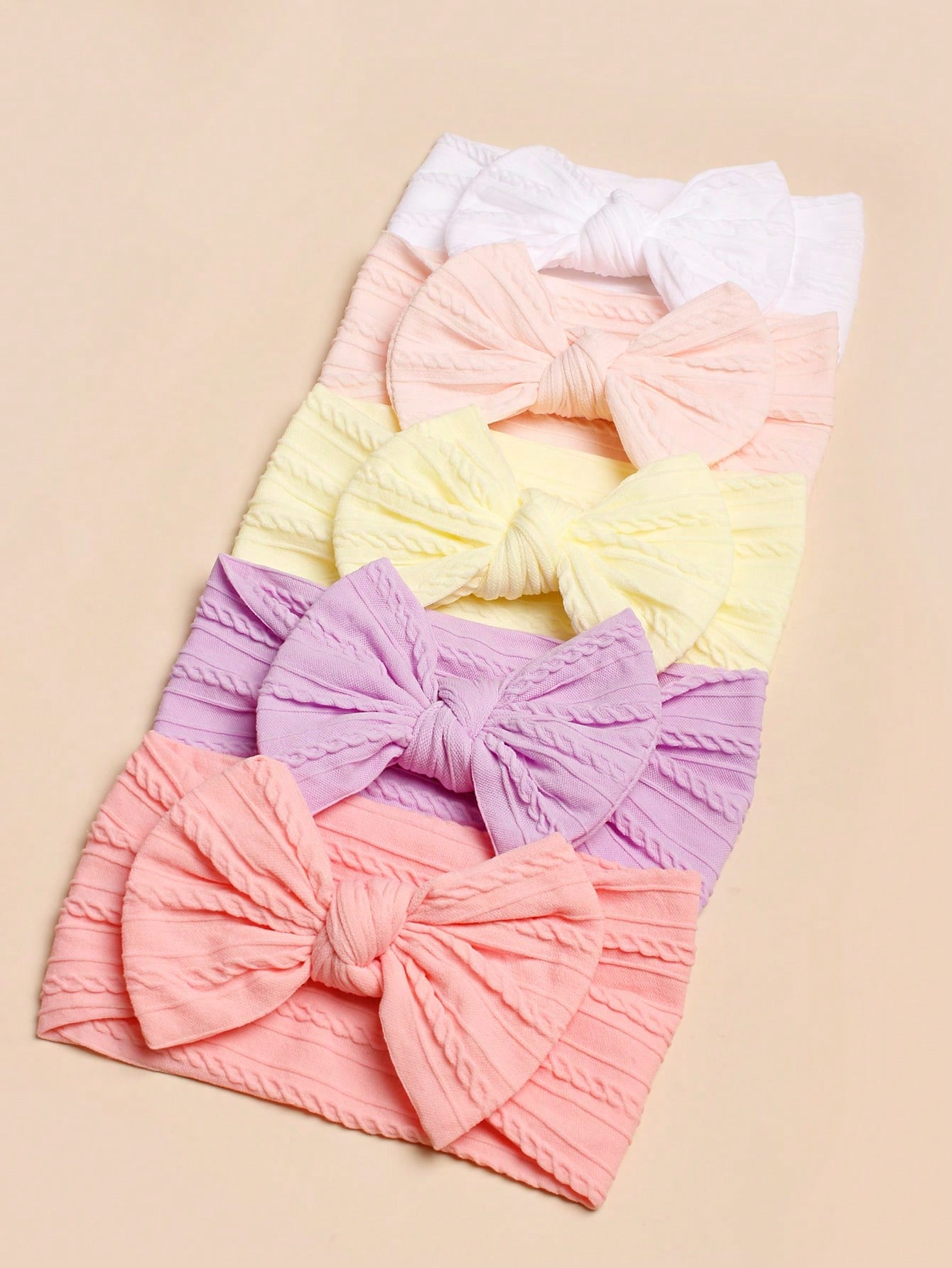 5pcs Baby Bow Decor Hair Band Love Valentine