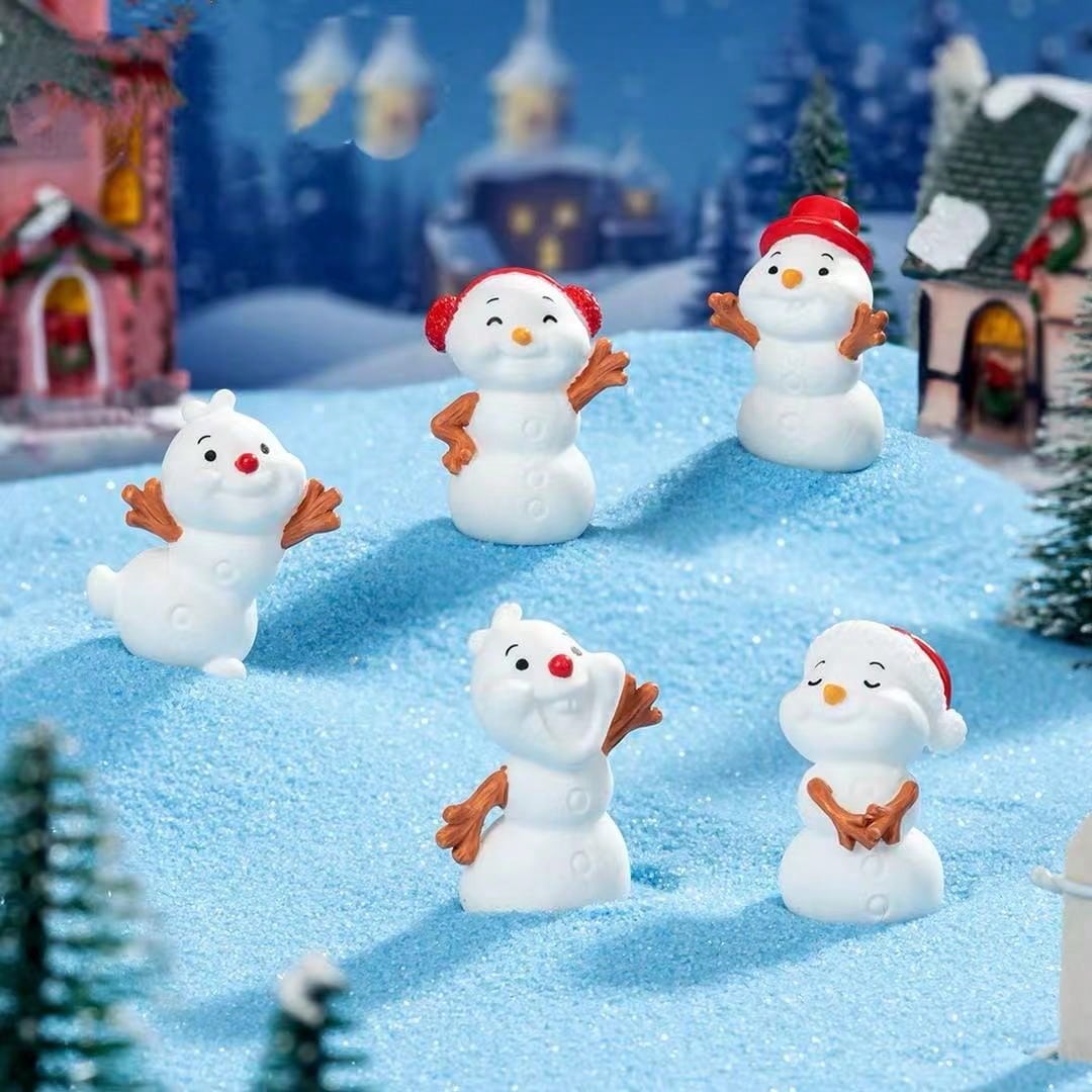 5pcs Christmas Snowman Creative Holiday Atmosphere Decor For Car And Home