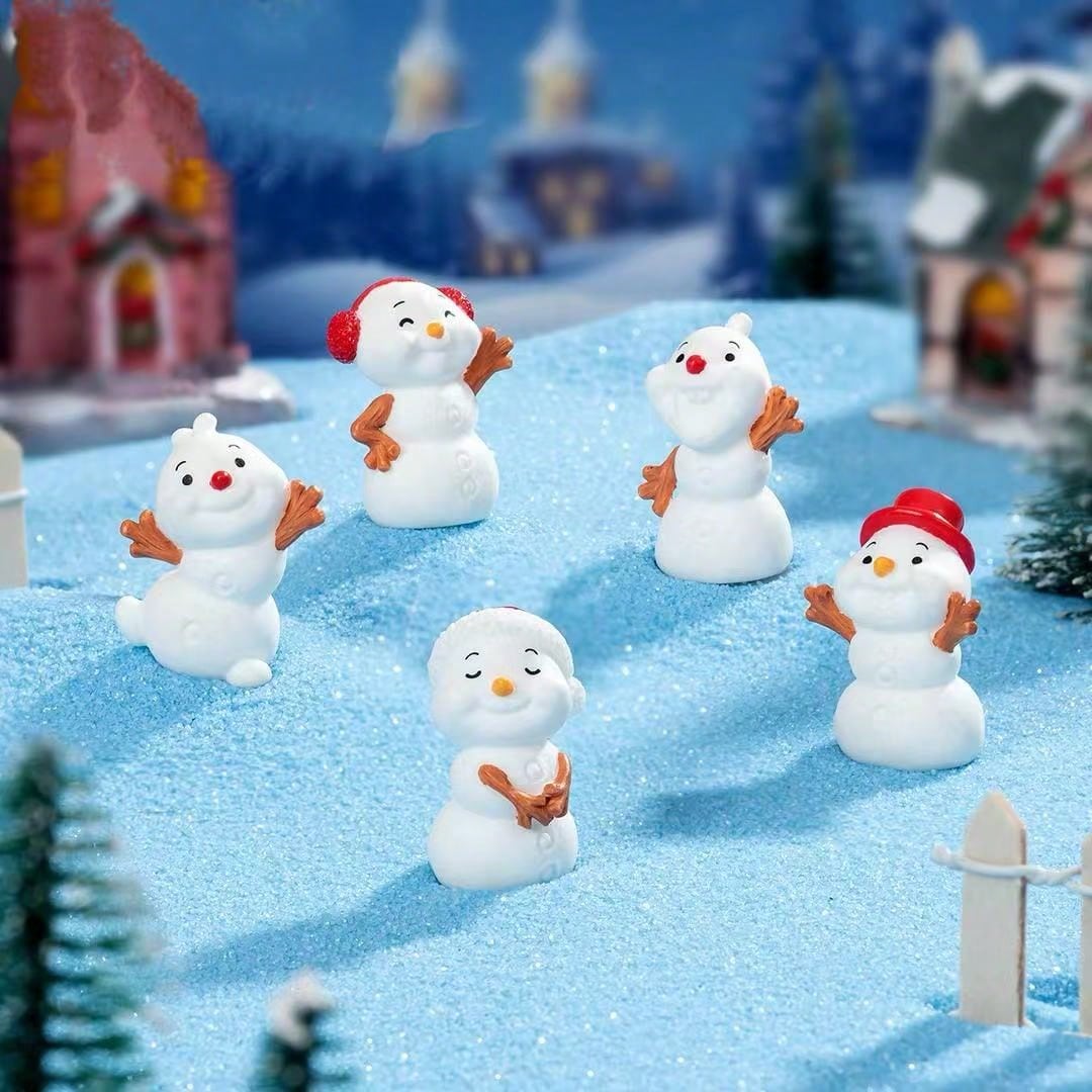 5pcs Christmas Snowman Creative Holiday Atmosphere Decor For Car And Home