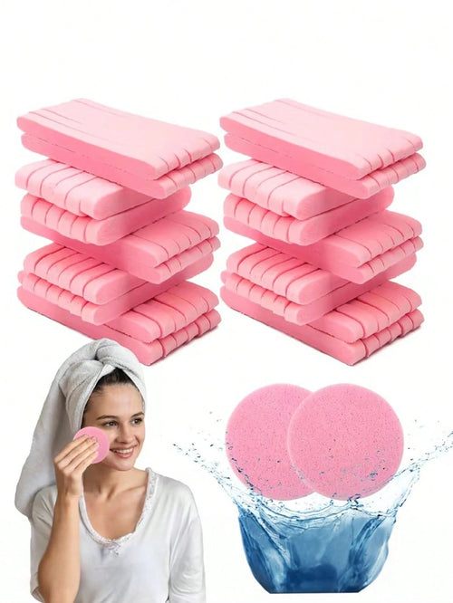 5pcs Compressed Facial Sponges, Natural Cellulose Beauty Spa Sponges, Suitable For Skin Care, Facial Cleansing, Exfoliating Masks, Makeup Removal And More