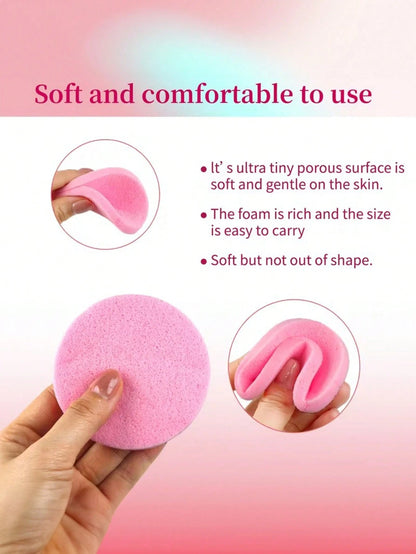5pcs Compressed Facial Sponges, Natural Cellulose Beauty Spa Sponges, Suitable For Skin Care, Facial Cleansing, Exfoliating Masks, Makeup Removal And More