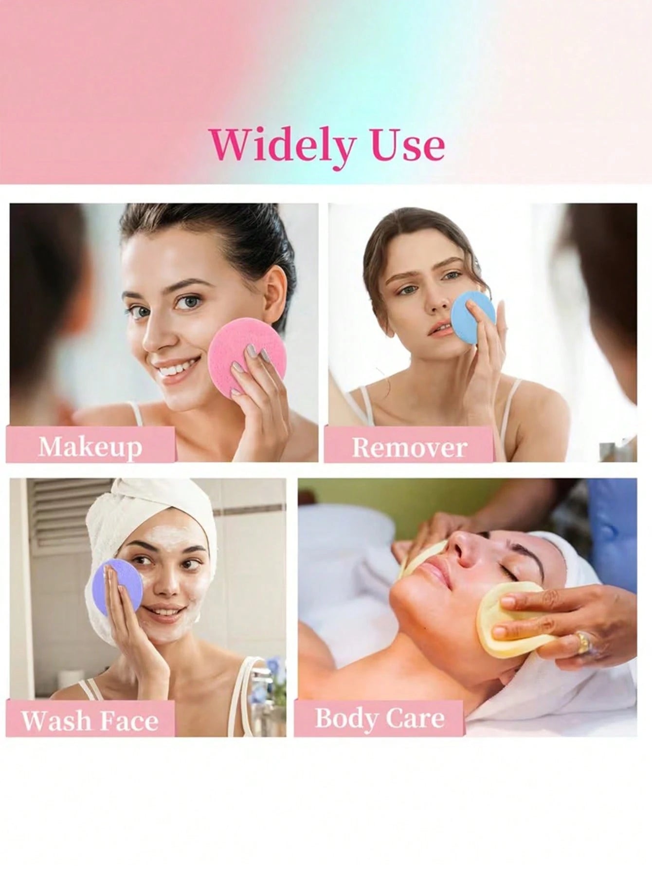 5pcs Compressed Facial Sponges, Natural Cellulose Beauty Spa Sponges, Suitable For Skin Care, Facial Cleansing, Exfoliating Masks, Makeup Removal And More