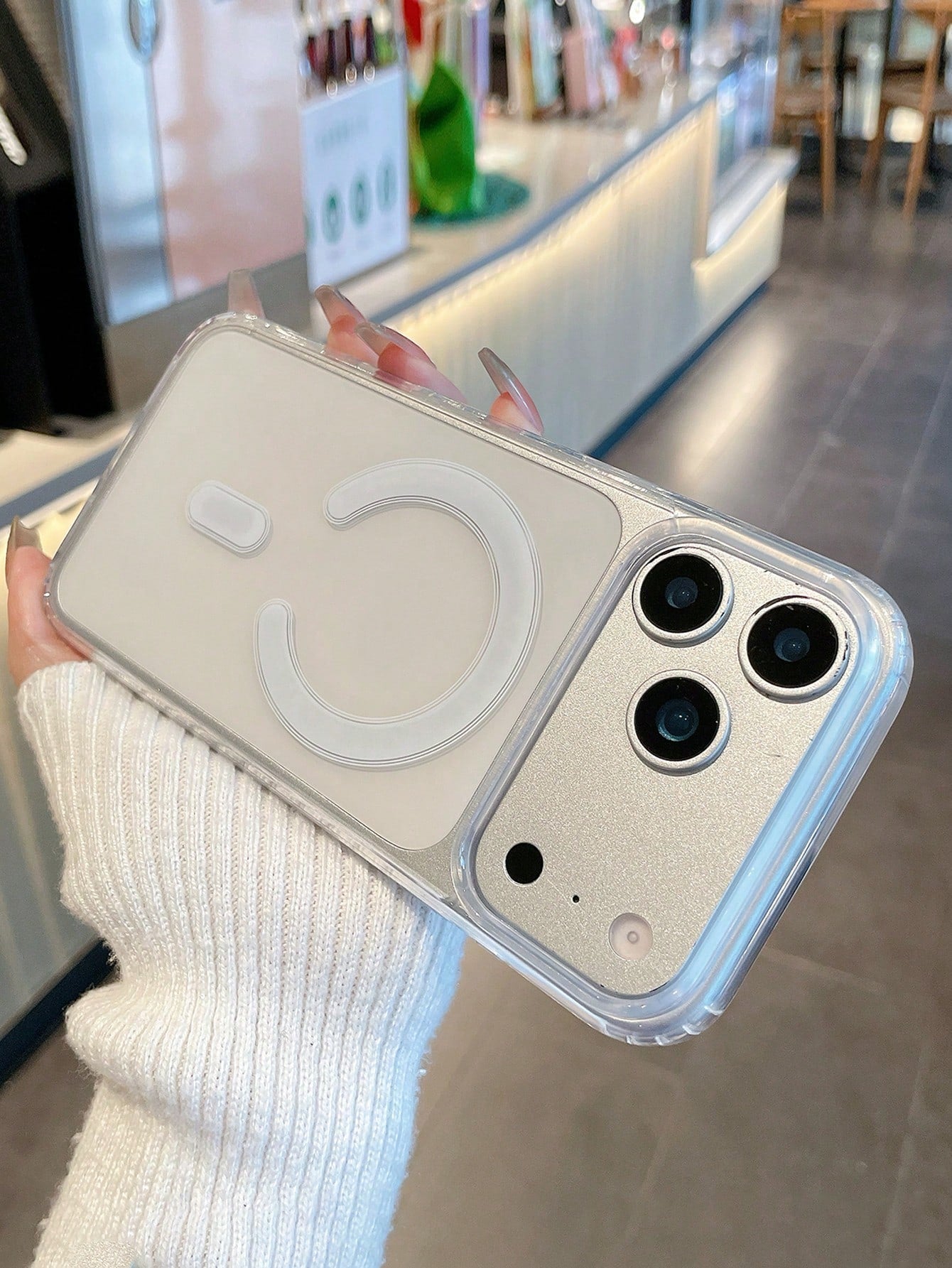 5pcs Minimalist, Dopamine, Transparent Magnetic, Black Matte Lens Protection, Litchi Texture Faux Leather, Glossy Pink Phone Cases, Ultra-Thin Full Coverage Lens Raised Anti-Fall Protective Case, Comp