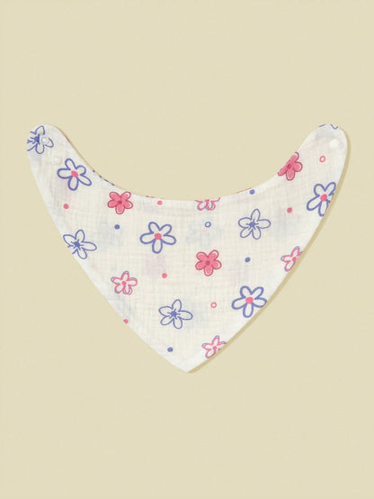 5pcs/Set Baby Bibs, Soft Cotton Muslin Drool Bibs, Floral & Animal Patterns For Boys & Girls