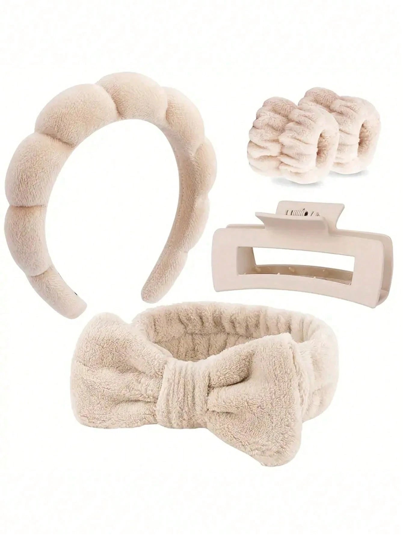 5pcs/Set Women's High-Top Hair Accessories Sponge Hairband For Washing Hair And Removing Makeup, Hair Accessories, Women's Hair Accessories, Autumn, Travel, Hair Styling Tools, Women's Accessories, Ha