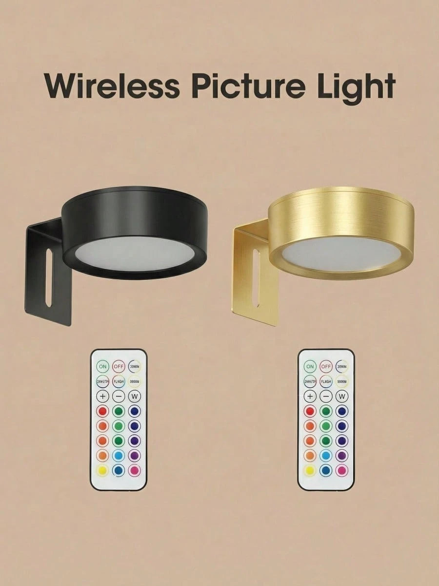 6/3/1pc RGB LED Wireless Metal Wall Lamp, Magnetic Wall Light, LED Art Display Light, LED Painting Light, Wall Decor Night Light, Home Room Decoration, Bedside, Bedroom, Study, Staircase Indoor Decora
