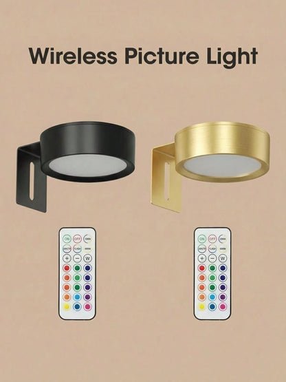 6/3/1pc RGB LED Wireless Metal Wall Lamp, Magnetic Wall Light, LED Art Display Light, LED Painting Light, Wall Decor Night Light, Home Room Decoration, Bedside, Bedroom, Study, Staircase Indoor Decora