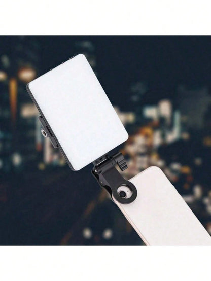 60 LED High Power Rechargeable Clip Fill Video Conference Light With Front & Back Clip, Adjusted 3 Light Modes For Phone,, Android, IPad, Laptop, For Makeup,Selfie, Vlog