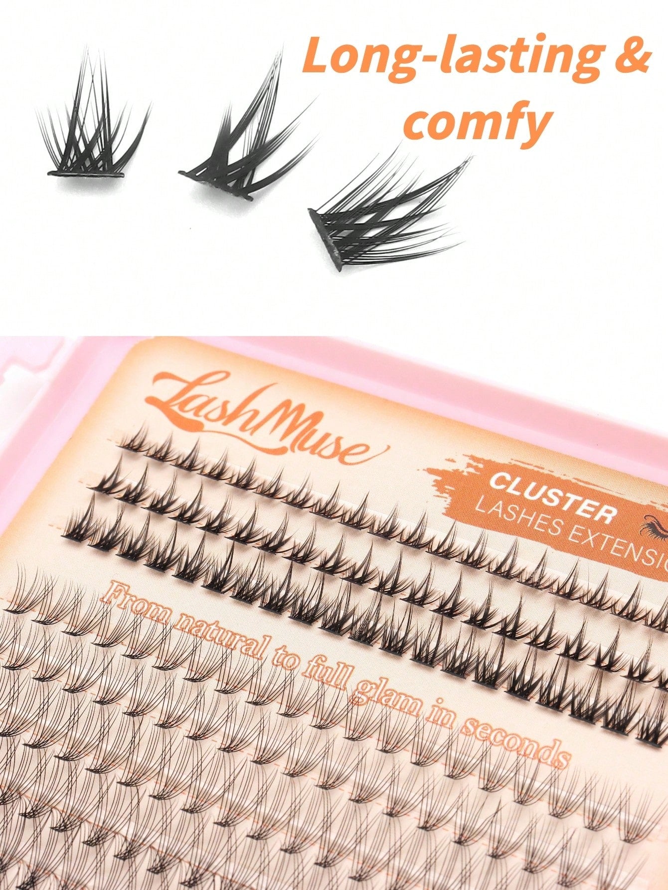 600 Clusters D-Curl False Eyelashes Book, 10D+20D Dual Density Combination, 6-16MM Mixed Length, Includes Upper And Lower Lash Styles, Large Capacity Segmented Cluster Arrangement, Lightweight And Sof