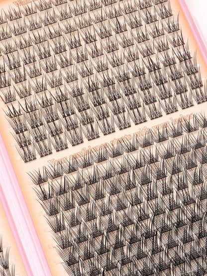 600 Clusters D-Curl False Eyelashes Book, 10D+20D Dual Density Combination, 6-16MM Mixed Length, Includes Upper And Lower Lash Styles, Large Capacity Segmented Cluster Arrangement, Lightweight And Sof