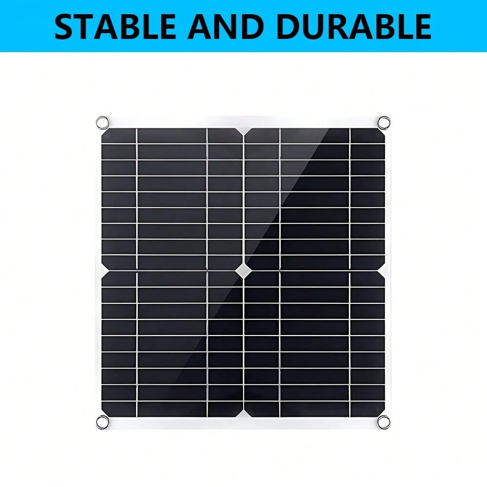 600W Dual USB Solar Panel: Efficient Fast Charging + Dual-Port Power Supply, Worry-Free Outdoor Power Supply!