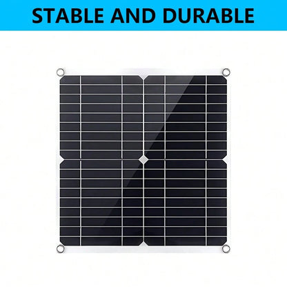 600W Dual USB Solar Panel: Efficient Fast Charging + Dual-Port Power Supply, Worry-Free Outdoor Power Supply!
