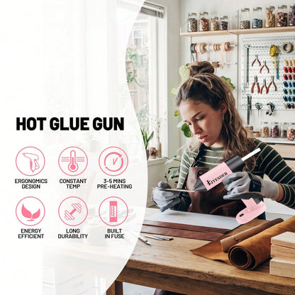 60W Hot Glue Gun Dent Reomval Kit With 30Pcs High Adhesion Glue Sticks, Fast Preheating Hot Melt Glue Gun And Sticks Set,Charge&Battery, For Craft DIY And Quick Home