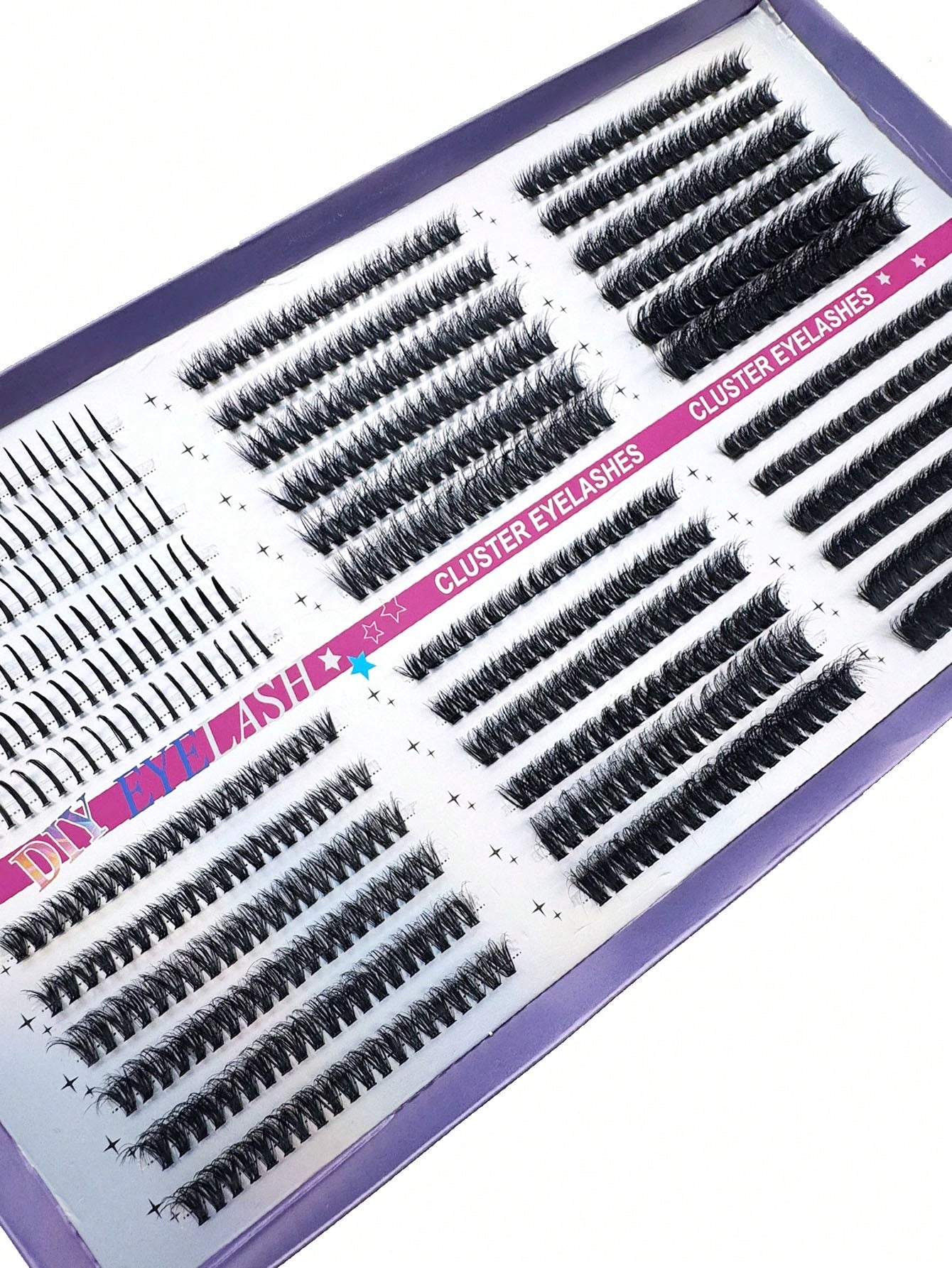 672pcs D-Curl Fluffy False, 50D-150D Cluster Lashes, 0.07mm D-Curl 10-18mm Mixed Natural Eyelash Extension, Super Thick Growth Cluster Lashes, DCurled Individual LashesSlim Long Lashes,Suitable For B