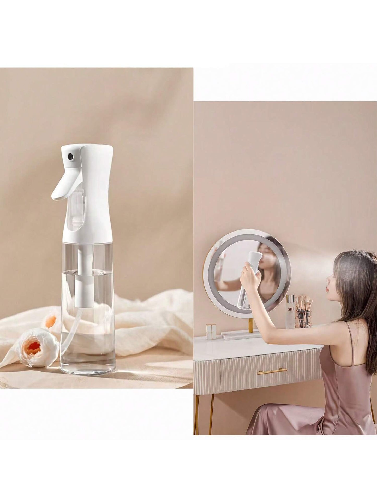 6pcs/1pc Continuous Spray Bottle, Fine Mist Empty Small Spray Bottle, Water & Alcohol Cleaning Spray Bottle, Suitable For Curly Hair Styling Products, Plants (Black)