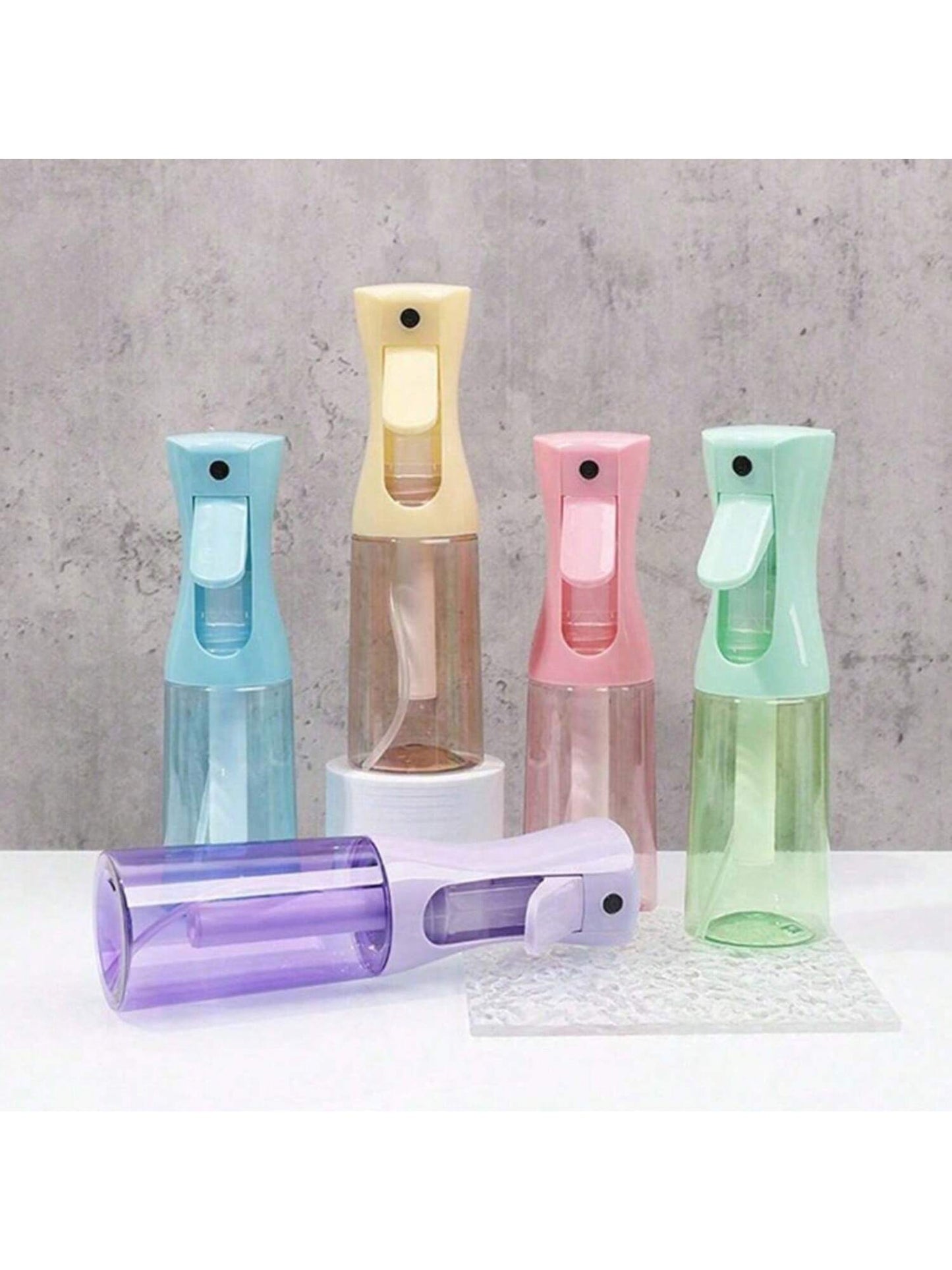 6pcs/1pc Continuous Spray Bottle, Fine Mist Empty Small Spray Bottle, Water & Alcohol Cleaning Spray Bottle, Suitable For Curly Hair Styling Products, Plants (Black)