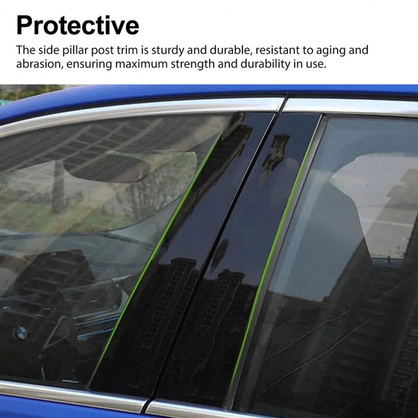 6pcs Black Window Pillar Post Door Trim Cover Set Malibu 2016-2021 KLZK