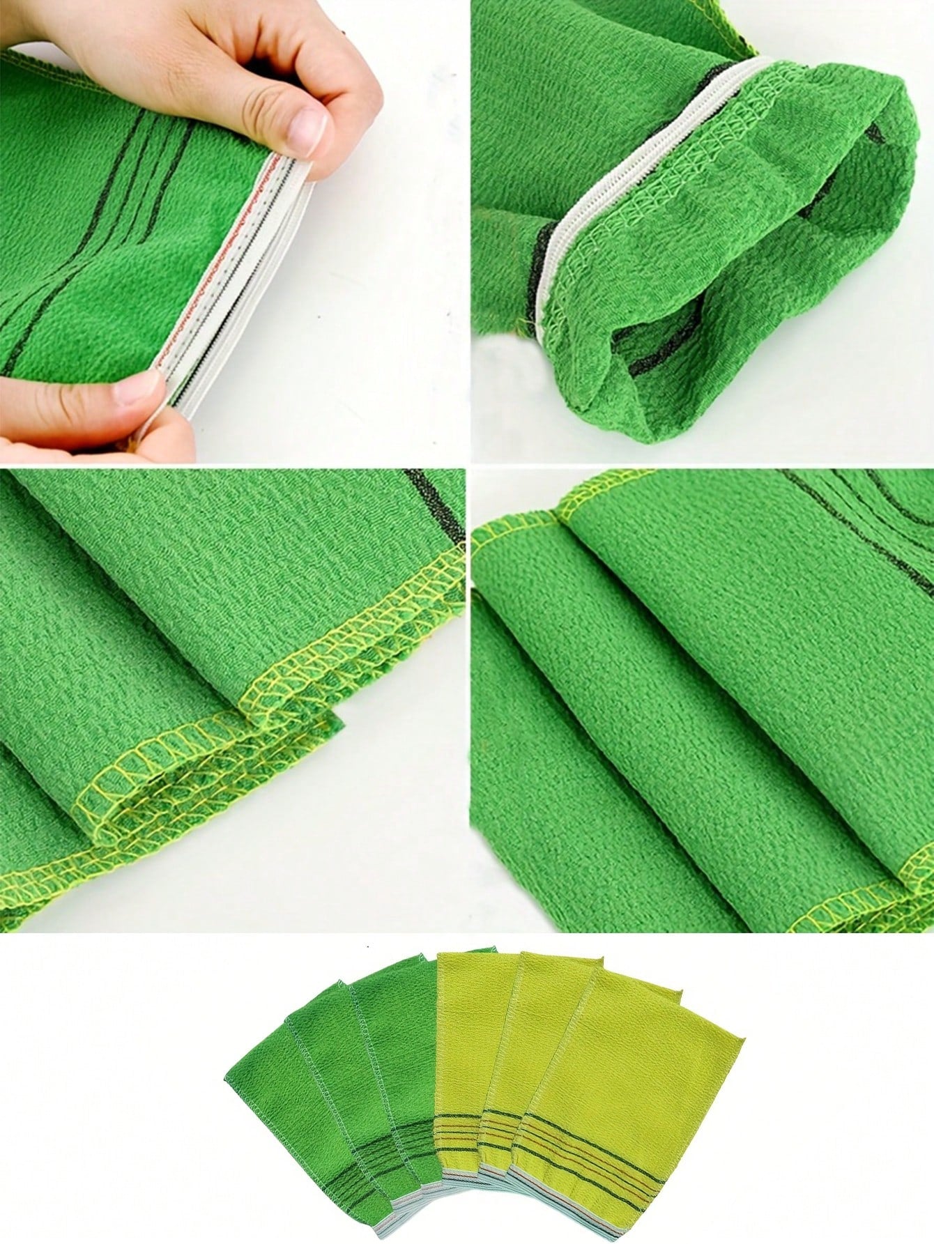 6pcs Exfoliating Towels, Korean Exfoliating Gloves, Colorful Korean Exfoliating Cloths, Removes Dryness, Large Size Exfoliating Body Scrub, Exfoliating Bathing Body Scrub Gloves, Callus Remover Gloves