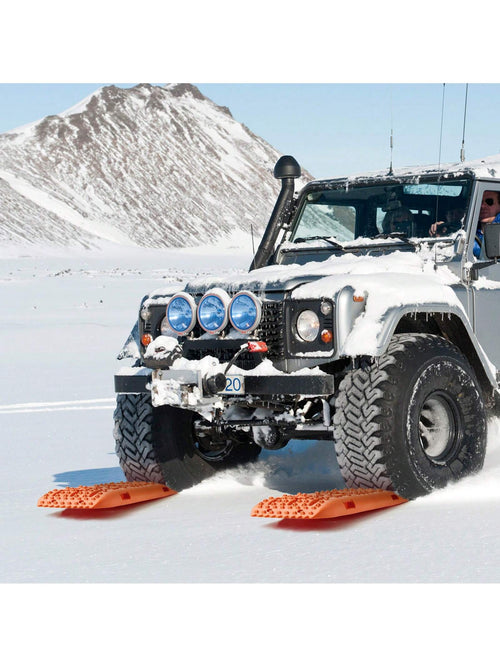 7/10 TON Traction Boards With TPR Or PP Material, Recovery Boards For Off-Road Vehicles/Cars/Pickups/SUVs/RVs, Pair Tire Traction Mats On Snow, Sand, Mud And Loose Terrain, Storage Bags