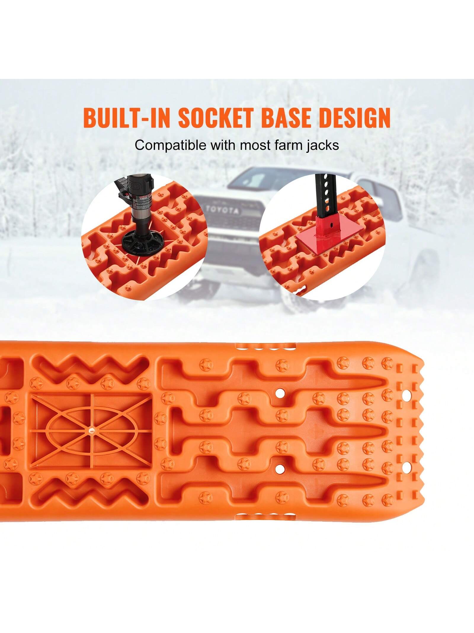 7/10 TON Traction Boards With TPR Or PP Material, Recovery Boards For Off-Road Vehicles/Cars/Pickups/SUVs/RVs, Pair Tire Traction Mats On Snow, Sand, Mud And Loose Terrain, Storage Bags