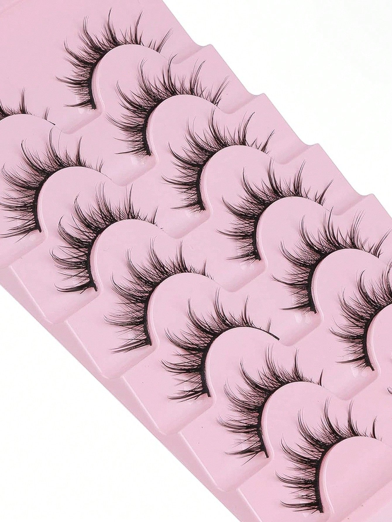 7 Pairs Manga Lashes- Natural Look, 3 D Volume, Wispy, Fluffy, Spiky, Anime & Cosplay Eyelashes- Pack Of 7- Individual Cluster- Korean & Japanese Style