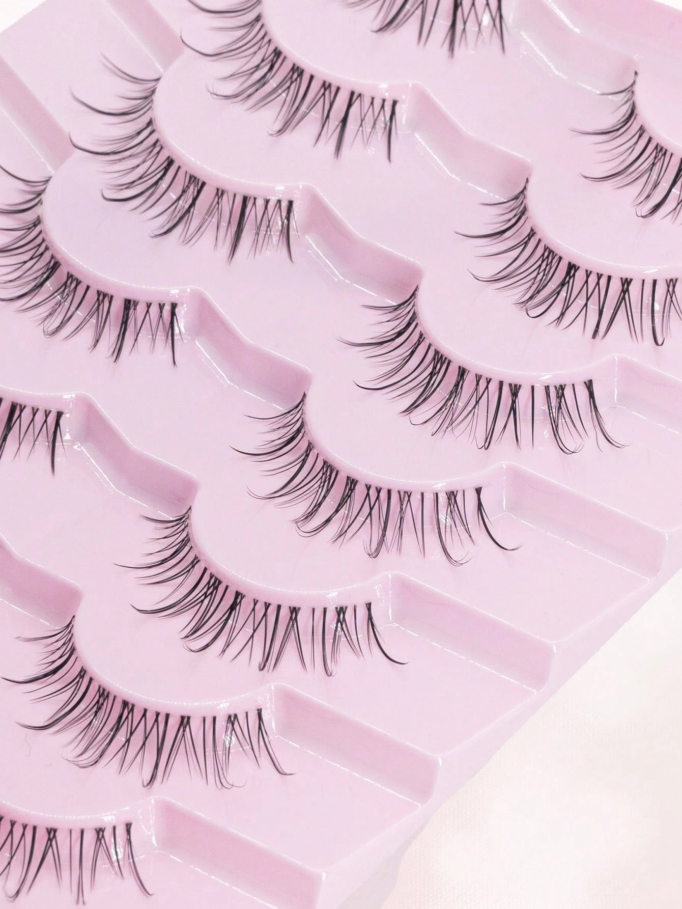 7 Pairs Manga Lashes- Natural Look, 3 D Volume, Wispy, Fluffy, Spiky, Anime & Cosplay Eyelashes- Pack Of 7- Individual Cluster- Korean & Japanese Style
