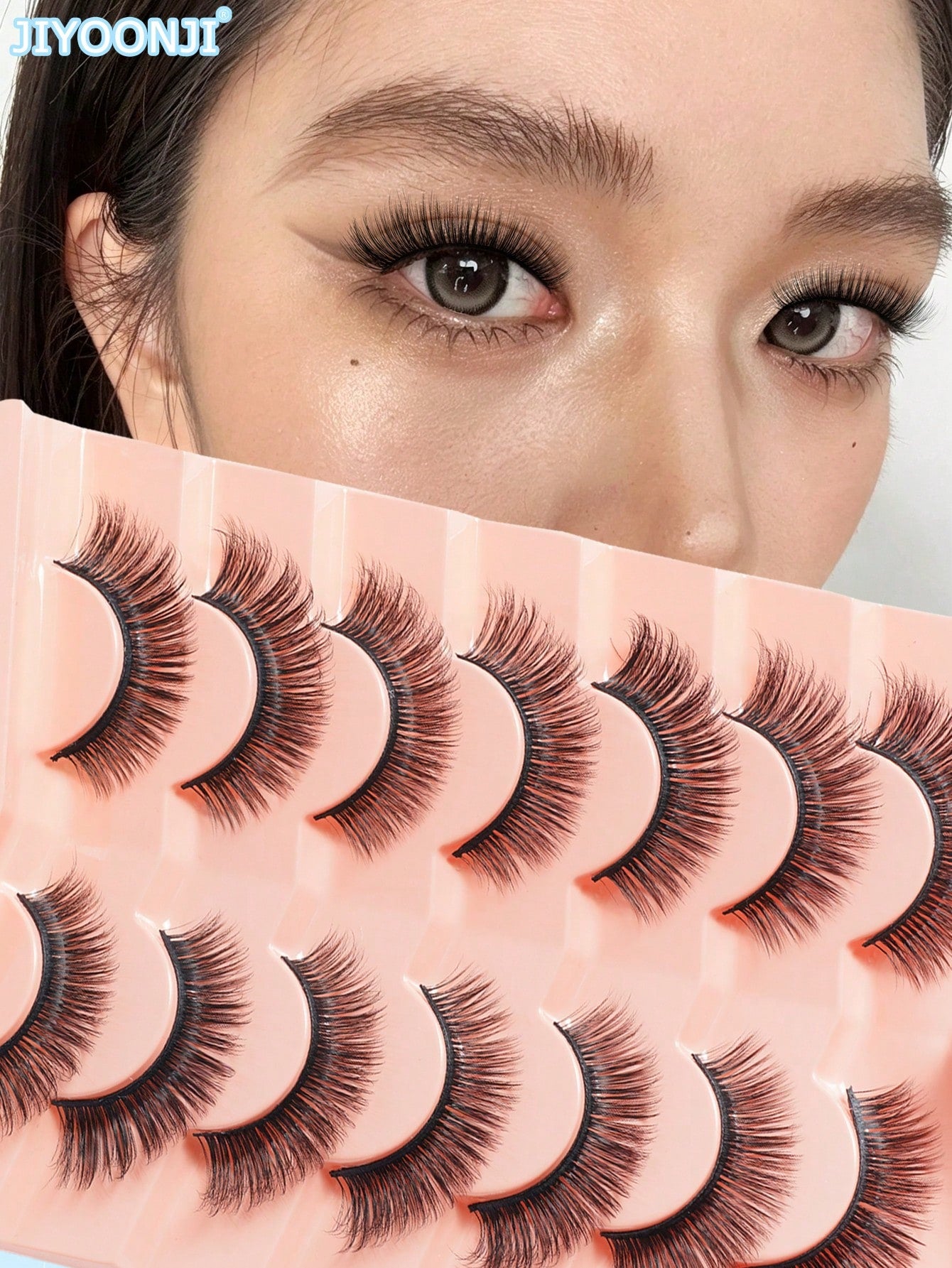 7 Pairs Natural Look False Eyelashes, 3D Voluminous Soft Fluffy, For Eyelash Extension, Full Effect