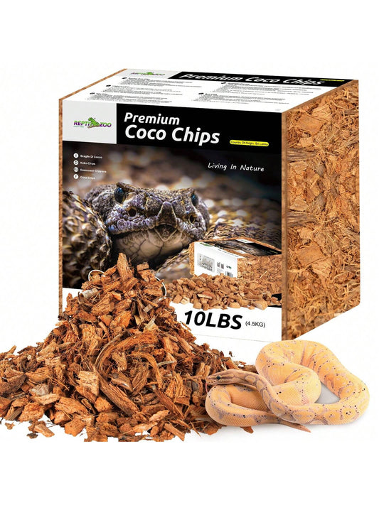 72 Quart Reptiles Coconut Chip Substrate, Coco Husk Reptiles Bedding for Ball Python, Snakes, Geckos, Lizards, Tortoises, Frogs| Odor Absorption| 100% Organics