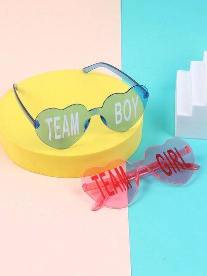 8/12pcs-Baby Shower Gender Reveal Glasses Blue And Pink Sunglasses Frameless Team Girl And Team Boy Decor For Gender Reveal Party