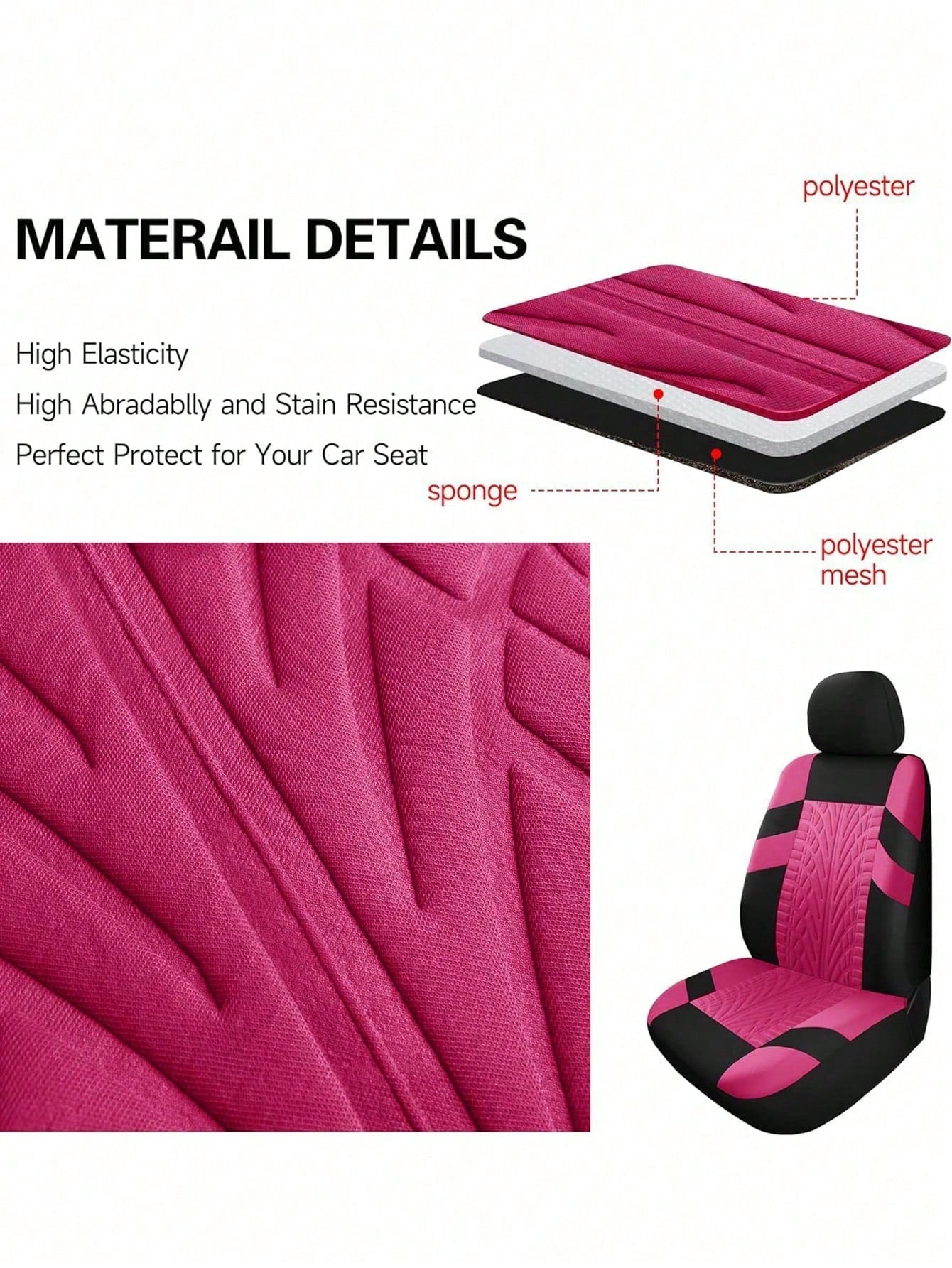 8/9/17pcs Women's Universal Car Seat Cover Set, Front And Rear Seat Covers, Fluffy Steering Wheel Cover, Wool Handbrake And Gear Shift Cover, Hanging Accessory Bracket Ring Badge Sticker