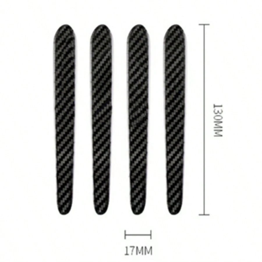 8-Piece Carbon Fiber Car Door Handle Protector- Anti-Scratch, Durable Synthetic Rubber Material, Oil-Rubbed Finish, Fits Most Car Door Handles, Including, Chevrolet, And Audi.