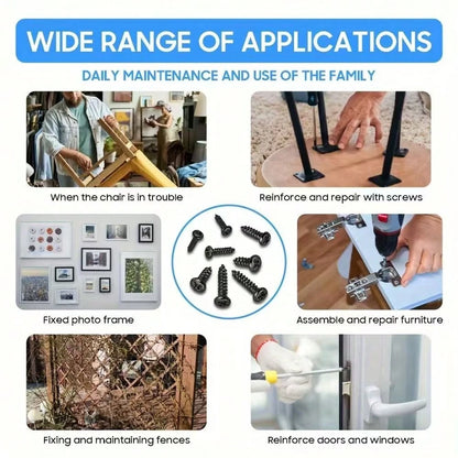 800pcs Self-Tapping Screw Set, Multiple Sizes And Styles Available, Comes With Storage Organizer Box, Convenient For Storage And Retrieval, Suitable For Daily Maintenance, Installation, Replacement An
