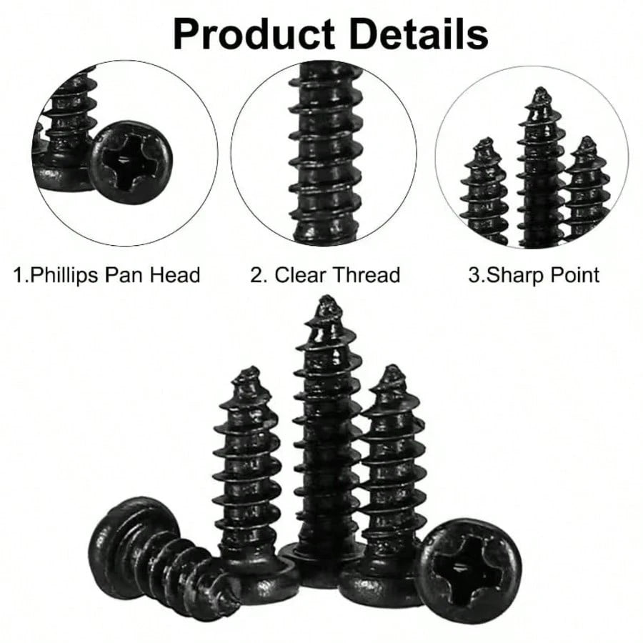 800pcs Self-Tapping Screw Set, Multiple Sizes And Styles Available, Comes With Storage Organizer Box, Convenient For Storage And Retrieval, Suitable For Daily Maintenance, Installation, Replacement An