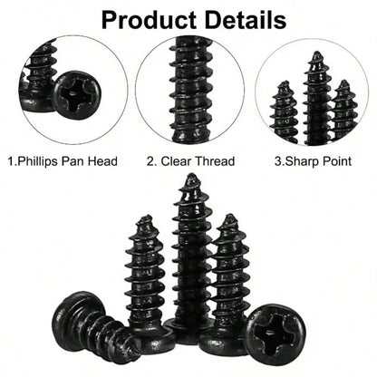 800pcs Self-Tapping Screw Set, Multiple Sizes And Styles Available, Comes With Storage Organizer Box, Convenient For Storage And Retrieval, Suitable For Daily Maintenance, Installation, Replacement An