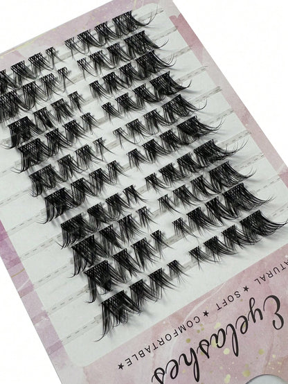 80pcs (8-15mm) Fox Eye D-Curl Mink Eyelash Extension Set, Natural Soft, Create Long Beautiful Lashes. Eyelash Clusters, Single Lashes, False Eyelashes, False Eyelashes