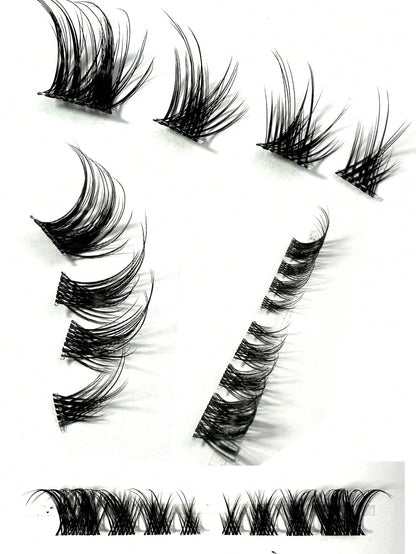 80pcs (8-15mm) Fox Eye D-Curl Mink Eyelash Extension Set, Natural Soft, Create Long Beautiful Lashes. Eyelash Clusters, Single Lashes, False Eyelashes, False Eyelashes