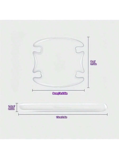 8pcs Car Door Handle Bowl Anti-Scratch Protective Stickers, Universal Invisible Car Stickers, Car Handle Anti-Collision Protective Strips